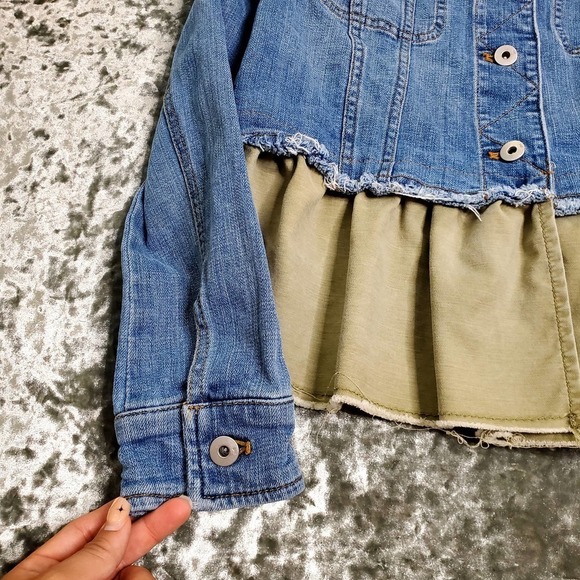 Anthropologie Pilcro Flounce Denim Jacket - Picture 6 of 11